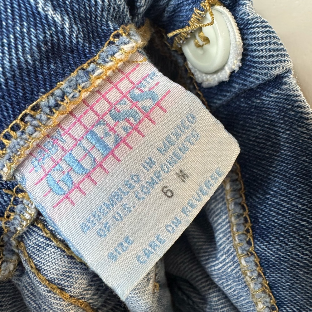 Guess Blue Jeans Elastic Waistband Relaxed Fit Size 6M - Picture 2 of 4
